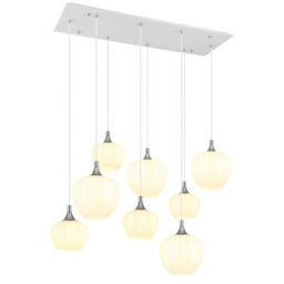 Luminosa Lighting Luminosa Maxy Cluster Pendant Ceiling Light Matt White 8X E27 - thumbnail 1