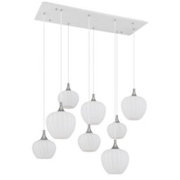 Luminosa Lighting Luminosa Maxy Cluster Pendant Ceiling Light Matt White 8X E27 - thumbnail 3