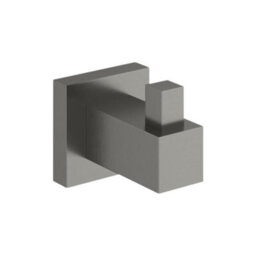 Plum&clay Tate Bathroom Wall Mounted Gun Grey Single Robe Hook - thumbnail 1