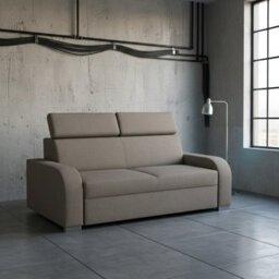 Oslo M3 3 Seater Sofa With Adjustable Headrests No Bed Function Upholstered Modern Freestanding Couch Various Colours Brown - thumbnail 3