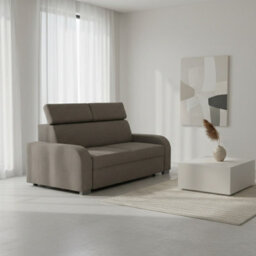 Oslo M3 3 Seater Sofa With Adjustable Headrests No Bed Function Upholstered Modern Freestanding Couch Various Colours Brown - thumbnail 1