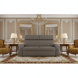 Oslo M3 3 Seater Sofa With Adjustable Headrests No Bed Function Upholstered Modern Freestanding Couch Various Colours Brown - thumbnail 2