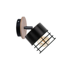 Luminosa Lighting Luminosa Casa Adjustable Wall Lamp Black , Wood, 12Cm, 1X E27