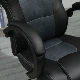 HOMCOM Vinsetto Racing Gaming Chair Swivel Home Office Gamer Chair With Wheels Gray - thumbnail 9
