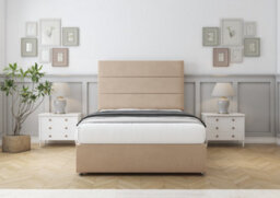 "Comfort Rosa Pebble Plush Divan Bed Base 2 Drawers Same Side - 26"" Strutted  4'6 Double" - thumbnail 1