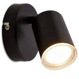 Briloner Black Metal Gu10 Wall Spotlight Adjustable Ip44 Max 9W - thumbnail 1