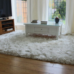 Asiatic Plush White Luxury Shaggy Polyester Rug-140Cm X 200Cm - thumbnail 1