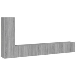 Berkfield Classic 3 Piece Tv Cabinet Set Grey Sonoma Engineered Wood - thumbnail 1