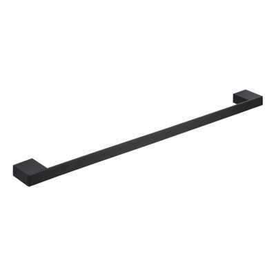 Bubly Bathrooms Premium Wall Mounted Matt Black Towel Bar - Contemporary Modern Design - image 1