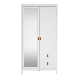 Furniture To Go Barcelona Wardrobe With 1 Door + 1 Mirror Door + 2 Drawers White - thumbnail 2