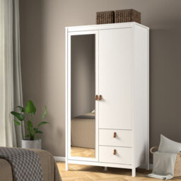 Furniture To Go Barcelona Wardrobe With 1 Door + 1 Mirror Door + 2 Drawers White - thumbnail 6
