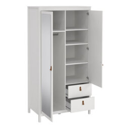 Furniture To Go Barcelona Wardrobe With 1 Door + 1 Mirror Door + 2 Drawers White - thumbnail 5