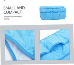 Sofa Armrest Storage Pouch With Multiple Pockets In Blue Non-Woven Fabric, Practical Hanging Organizers For Living Room - thumbnail 5