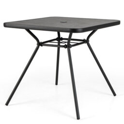 Gainoom Patio Dining Table 80Cm Square Outdoor Table W/ 4Cm Umbrella Hole - thumbnail 9