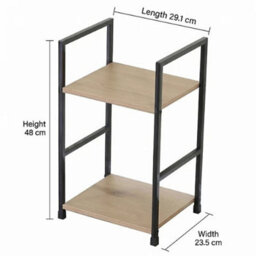Small Slim Side Table Narrow End Table Oak Colour 29X23.5X48Cm - thumbnail 2