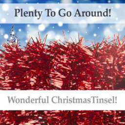 Christmas Tinsel Decorations For Christmas Tree (Red) - thumbnail 3