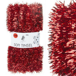 Christmas Tinsel Decorations For Christmas Tree (Red) - thumbnail 1