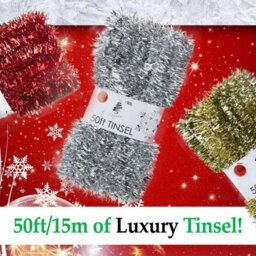 Christmas Tinsel Decorations For Christmas Tree (Red) - thumbnail 6
