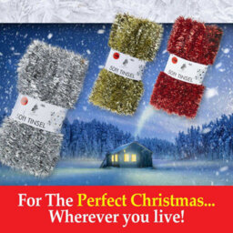 Christmas Tinsel Decorations For Christmas Tree (Red) - thumbnail 4