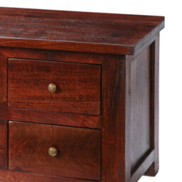 Wyld Haus Oxford Mahogany Mango Wood Tv Unit With 4 Drawers And 2 Shelves - thumbnail 4