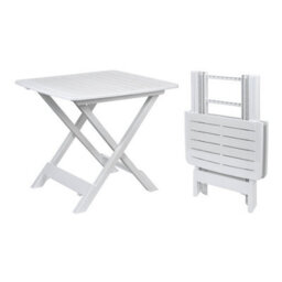 Urbn-Living Urbnliving 72Cm Height Portable Camping Plastic Picnic Tray Table And 2 Chairs Folding Furniture Set White - thumbnail 2
