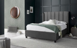 Bedmaster Aurora Grey Velvet Ottoman Bed And Cotswold 3000 Pocket Sprung Natural Mattress King Size - thumbnail 2