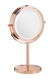 Orsina Rose Gold Led Bathroom Mirror With Magnifier, Illuminated Mirror, Mirror With Led Lights & Adjustable Stand - thumbnail 4