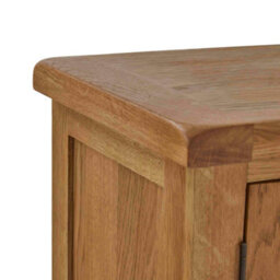 Zelah Oak Display Cabinet With Glass Doors - Fully Assembled By Roseland Furniture - thumbnail 8