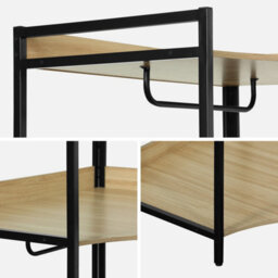 Sweeek - Corner Wardrobe Module With 4 Wardrobes And 2 Shelves Clever Black 80X80X190 Cm - thumbnail 3