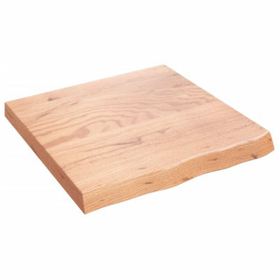 Berkfield Wall Shelf Light Brown 60X60X6 Cm Treated Solid Wood Oak - image 1