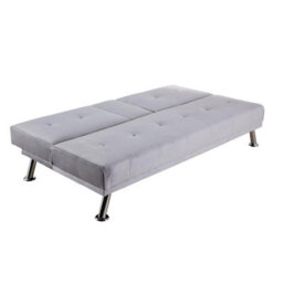 Home Source Luna Grey Velvet Sofa Bed - thumbnail 9