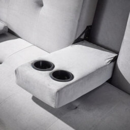 Home Source Luna Grey Velvet Sofa Bed - thumbnail 6