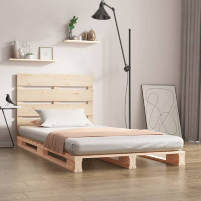 Berkfield Bed Frame 75X190 Cm Solid Wood Pine 2Ft6 Small Single - image 1