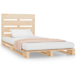 Berkfield Bed Frame 75X190 Cm Solid Wood Pine 2Ft6 Small Single - thumbnail 2