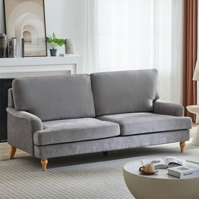 Furniture in Fashion Hampshire Fabric 3 Seater Sofa In Grey - image 1