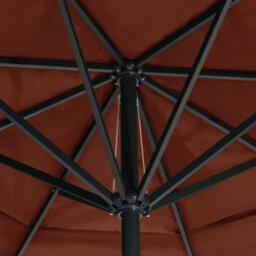 Berkfield Outdoor Parasol With Aluminium Pole 600 Cm Terracotta - thumbnail 5