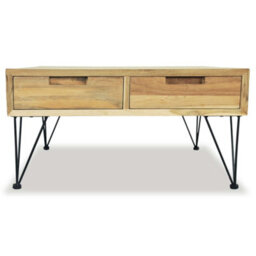 Berkfield Rustic Coffee Table 80X80X40 Cm Solid Teak - thumbnail 6