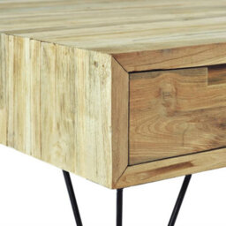 Berkfield Rustic Coffee Table 80X80X40 Cm Solid Teak - thumbnail 8