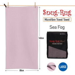 Snug Rug Microfibre Beach Towel Super Absorbent Quick Drying Lightweight Large 80 X 160Cm Mauve - thumbnail 2