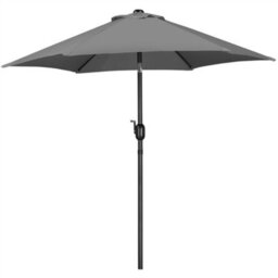 Yaheetech Grey 2.3M Tiltable Patio Parasol Market Umbrella With Crank - thumbnail 2