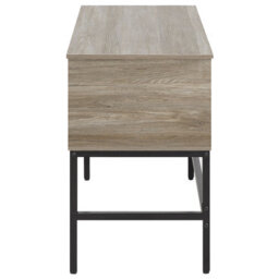 Beliani Home Office Desk Grant Light Brown 120 Cm 48 Cm With Drawers - thumbnail 8