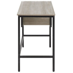 Beliani Home Office Desk Grant Light Brown 120 Cm 48 Cm With Drawers - thumbnail 6