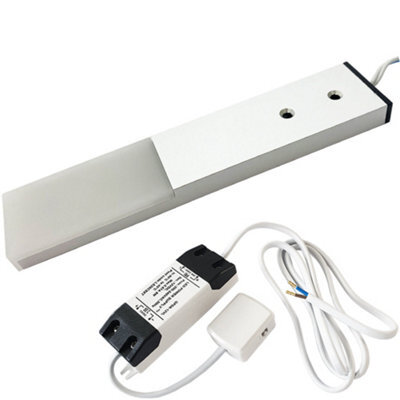 Slim Brushed Aluminium Under Cabinet Kitchen Light & Driver Kit - Natural White Led, 2.5W - image 1