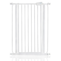 Safetots Extra Tall Metal Safety Gate Pressure Fit, 75Cm - 82.6Cm, White, 104Cm In Height, Extra Tall Baby Gate - thumbnail 1