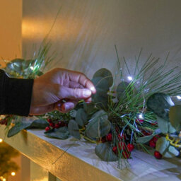 Festive Lights 2M 20 White Led Battery Powered Decorative Micro Firely Fairy String Lights On Silver Wire