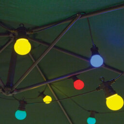 Gardenkraft 73390 20 Multicoloured Retro Style Led Festoon String Lights - thumbnail 3