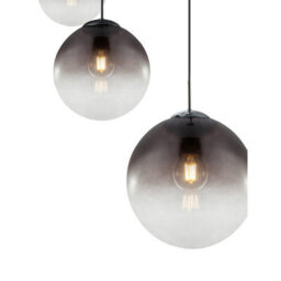 Luminosa Lighting Luminosa Varus Cluster Pendant Ceiling Light Chrome Glass Shade 3X E27 - thumbnail 4