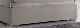 Save On Goods UK 5Ft King Size Sand,cream Beige, Woven Linen Fabric Upholstered Bed Frame Bedstead - thumbnail 3