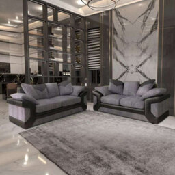 Sliding Wardrobes 4 u LTD Delnum Fabric 3+2 And Corner Seated Sofa Set In 2 Colors - Grey 3+2 - thumbnail 1