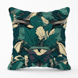 Warren Reed Designer Green Beige Tropical Leaves Outdoor Cushion 45Cm X 45Cm - thumbnail 1